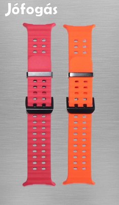 2 db Samsung Galaxy Watch Ultra szilikon szíj - Piros, Narancssárga