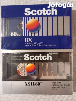 2 db Scotch (1987) I-II-es típus, új lezárt magnókazetta. Leírás!