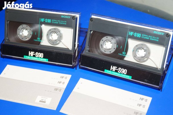 2 db Sony HF-S 90 magnó kazetta karcmentes tok fülek megvannak