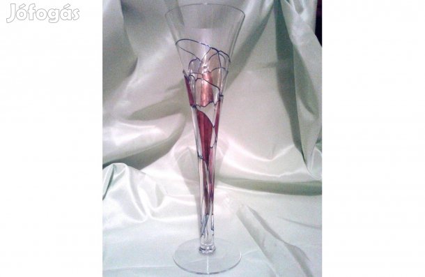 2 db Tiffany kézzel festett exkluzív pezsgős pohár 13900,-Ft