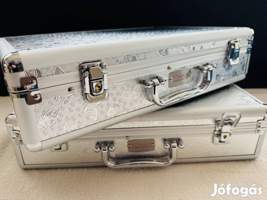 2 db Üres fém táska - kozmetikai