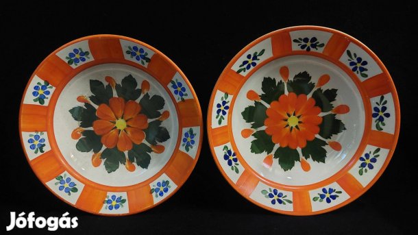 2 db Wilhelmsburg fajansz falitányér