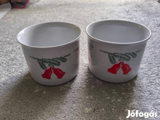 2 db Zsolnay csengettyű mintás kaspó