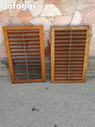 2 db  Fa zsalugator egy szarnyu ablakon volt