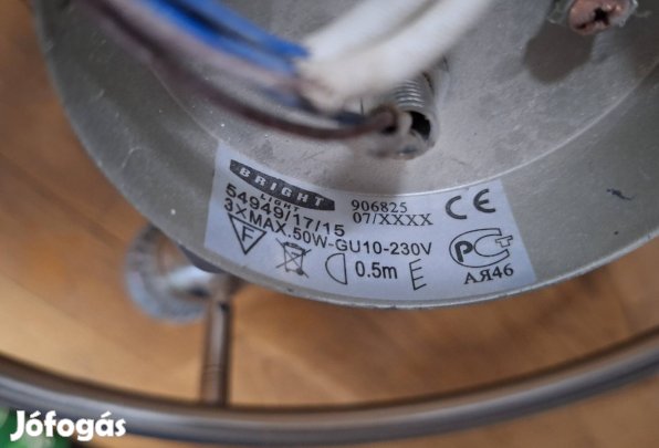 2 db - 3 égős forgatható mennyezeti spotlámpa GU10 izzókkal