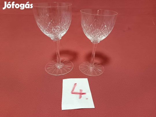 2 db = Régi talpas likőrös üveg italos pohár eladó ! 4