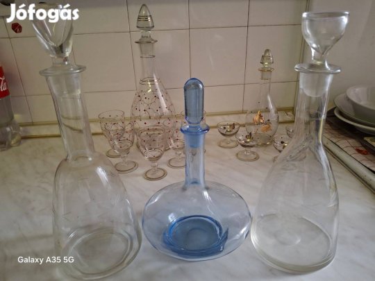 2 db. dugós csiszolt üveg