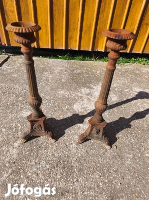 2 db. empire öntöttvas gyertyatartó