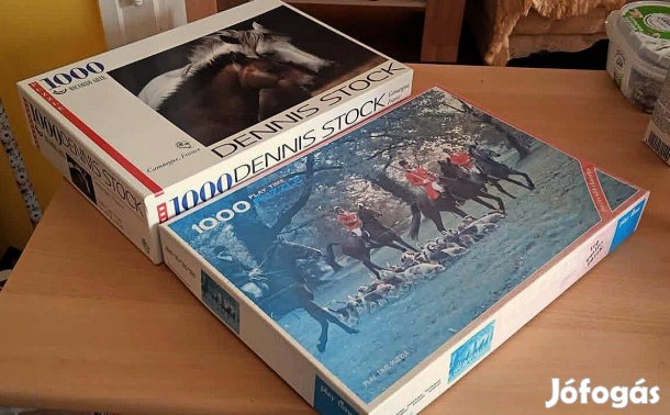 2 db. lovas puzzle 1000 db.-os