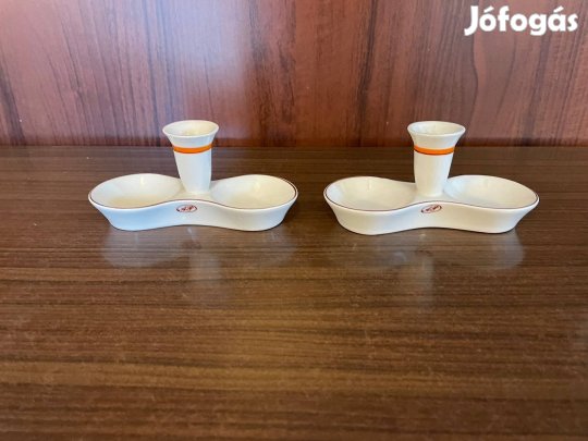 2 db antik asztali só- bors tartó porcelán