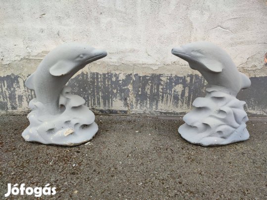 2 db delfin kerti dísz