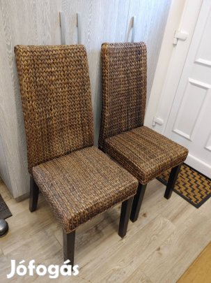 2 db étkező szék -természetes banán levél rattan -Délpesten