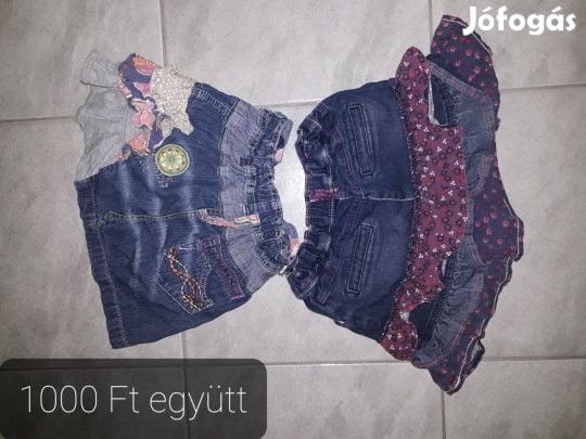 2 db farmerszoknya együtt eladó 2-4 éves méret