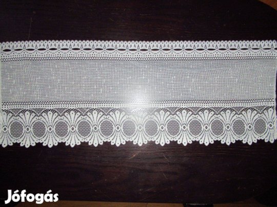 2 db fehér csipkés rövid függöny vitrázs
