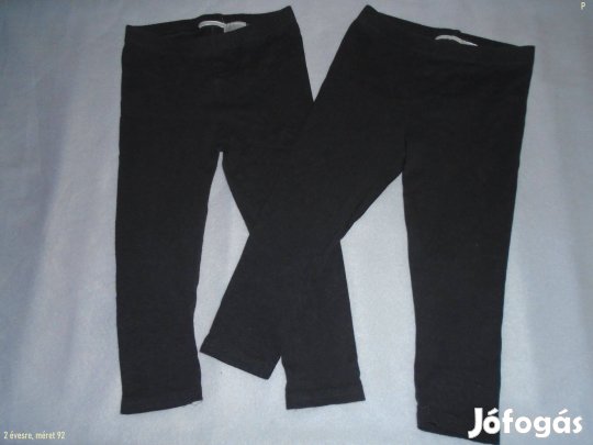 2 db fekete leggings nadrág 2 évesre (méret 92)