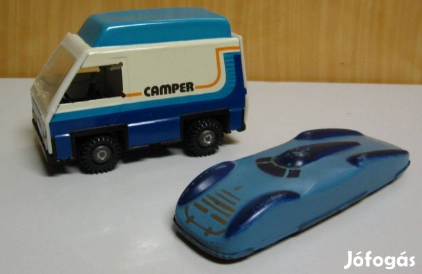 2 db fémlemez játékautó