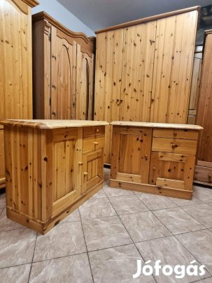 2 db fenyő komód 100x82x45