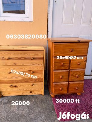 2 db fenyőfa komód eladó bp/17 kerben