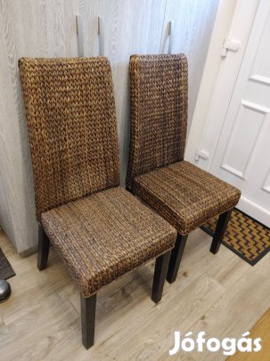 2 db fonott barna szék párban