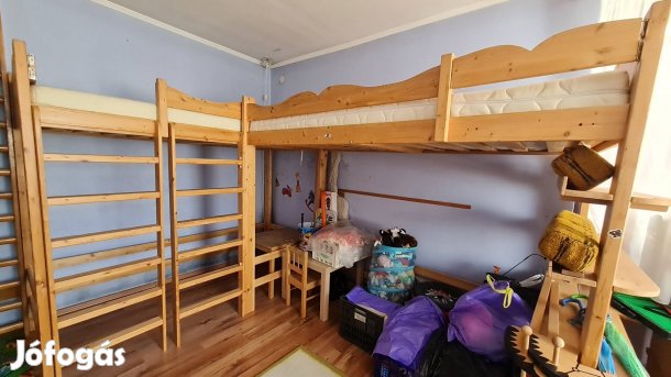 2 db galériaágy 90×200 cm fekfőfelülettel