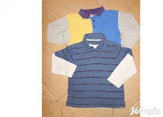 2 db galléros 110-116-os hosszú ujjú ing - mérve