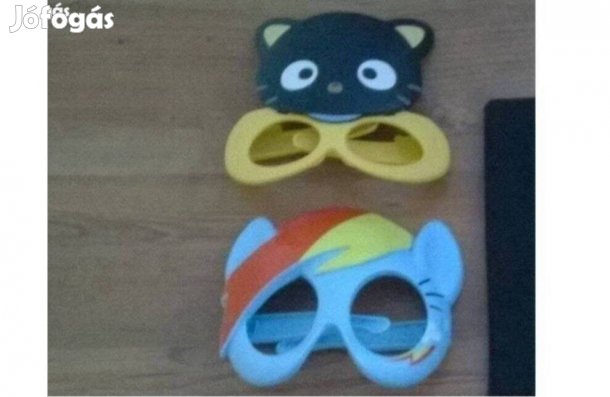 2 db használt figurás szemüveg, jelmez kiegészítő (póni,cica)