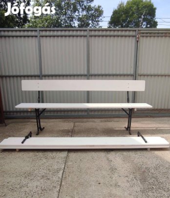 2 db hosszú (220 cm), összecsukható, támlás pad eladó