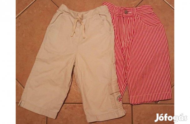 2 db kb. 104-110-es farmer térdnadrág, halásznadrág kislánynak
