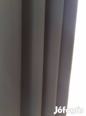 2 db kék sötétítőfüggöny fémgyűrűkkel 140 x 175 cm