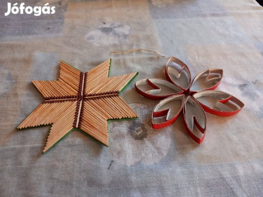 2 db kézműves karácsonyfa dísz, karácsonyfadísz együtt