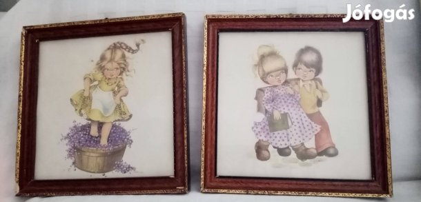 2 db kis kép együtt (34 x 34 cm)