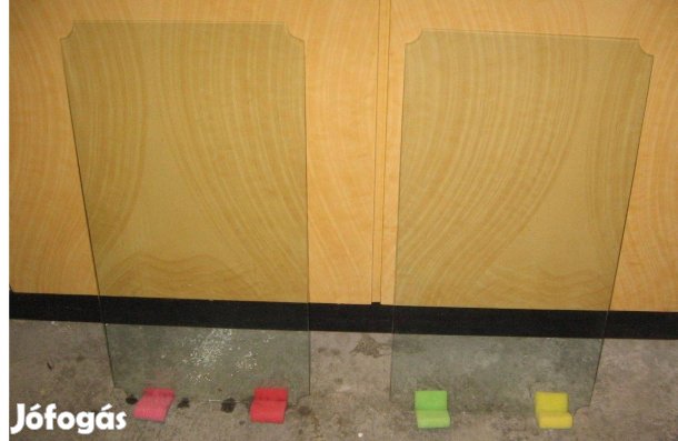 2 db köszörült élű üveglap