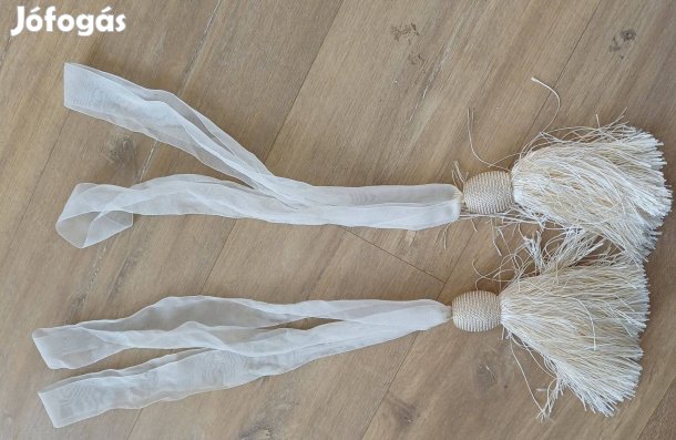 2 db krém függönyrojt