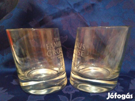 2 db különleges formájú Famous Grouse whiskys pohár egyben 4500,-Ft