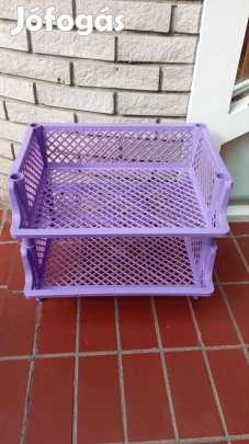 2 db lila jumbo tároló kocsár 1000 Ft 48x21x38 cm