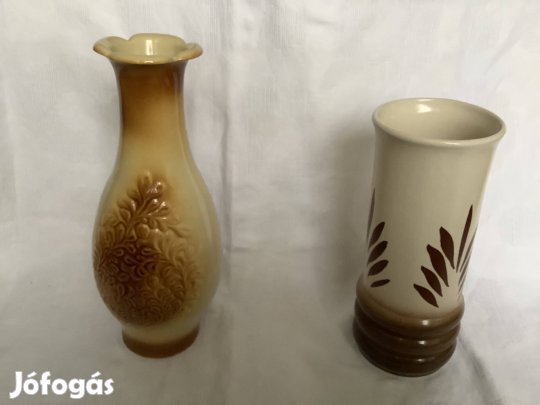 2 db mázas kerámia váza