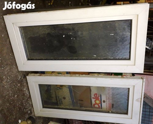 2 db műanyag ablak tokkal 59x127 cm