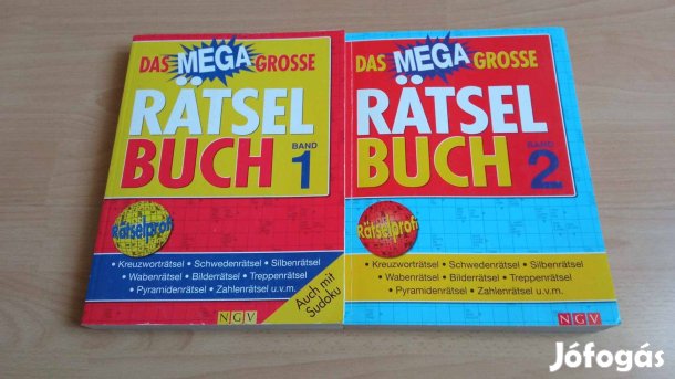 2 db nagy német nyelvű rejtvénykönyv együtt 1400 Ft