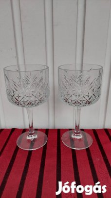 2 db nagyméretű kristály pohár