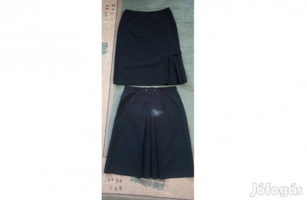 2 db női fekete alkalmi szoknya, nagy méretű
