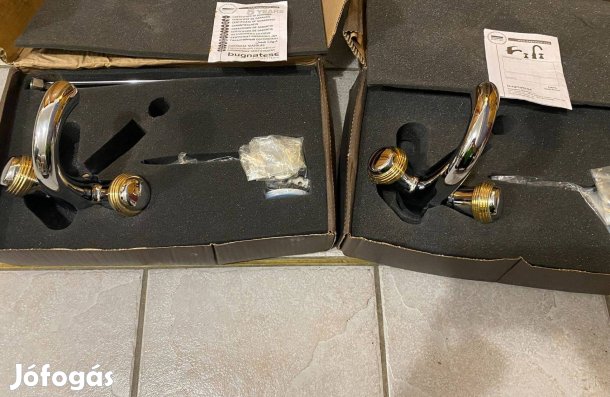 2 db olasz Bugnatese AXO CR634 luxus mosdó csaptelep Új lefolyókkal