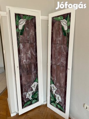 2 db ólomüveg ajtó