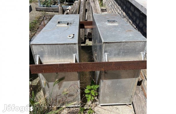 2 db permetező, locsoló alumíniumtartály eladó
