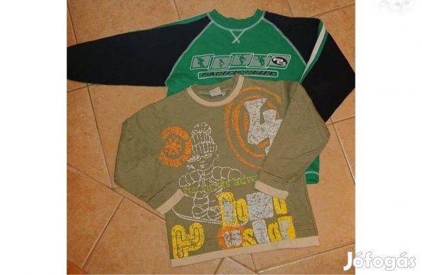 2 db puha pamut márkás pulcsi / pulóver kb. 8 évesnek - mérve