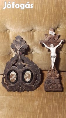 2 db régi Black Forrest fa faragás korpusz
