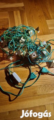 2 db retro karácsonyi fényfűzér 