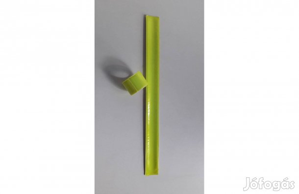 2 db sárga fényvisszaverő bepattanó csík pánt szalag 34 cm_