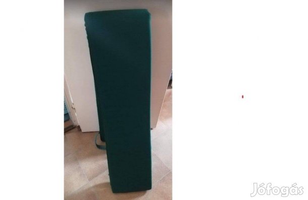 2 db sötétzöld szinű 45 cm-178 cm 4 cm vastag ülőpárna