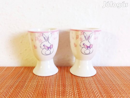 2 db tojástartó nyuszi mintával, húsvéti dísz, dekoráció