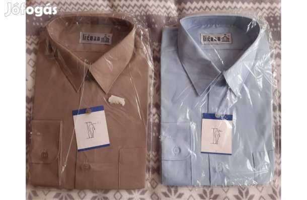 2 db új, címkés hosszú ujjú férfi ing, 41-es
